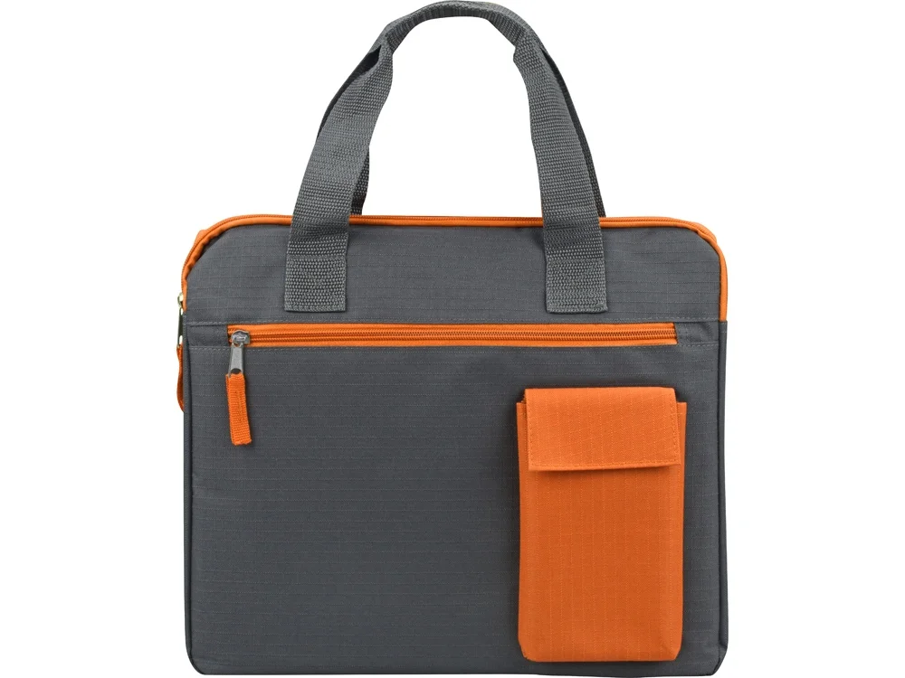 Конференц сумка для документов «Session», серый/оранжевый - фото 3