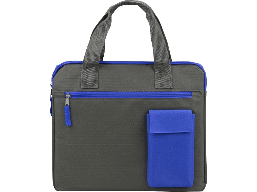 Конференц сумка для документов Session серый/синий - фото 3