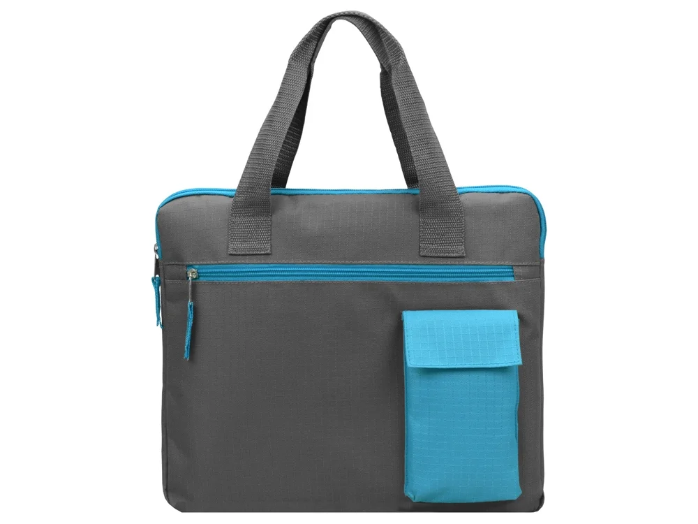 Конференц сумка для документов «Session», серый/голубой - фото 3