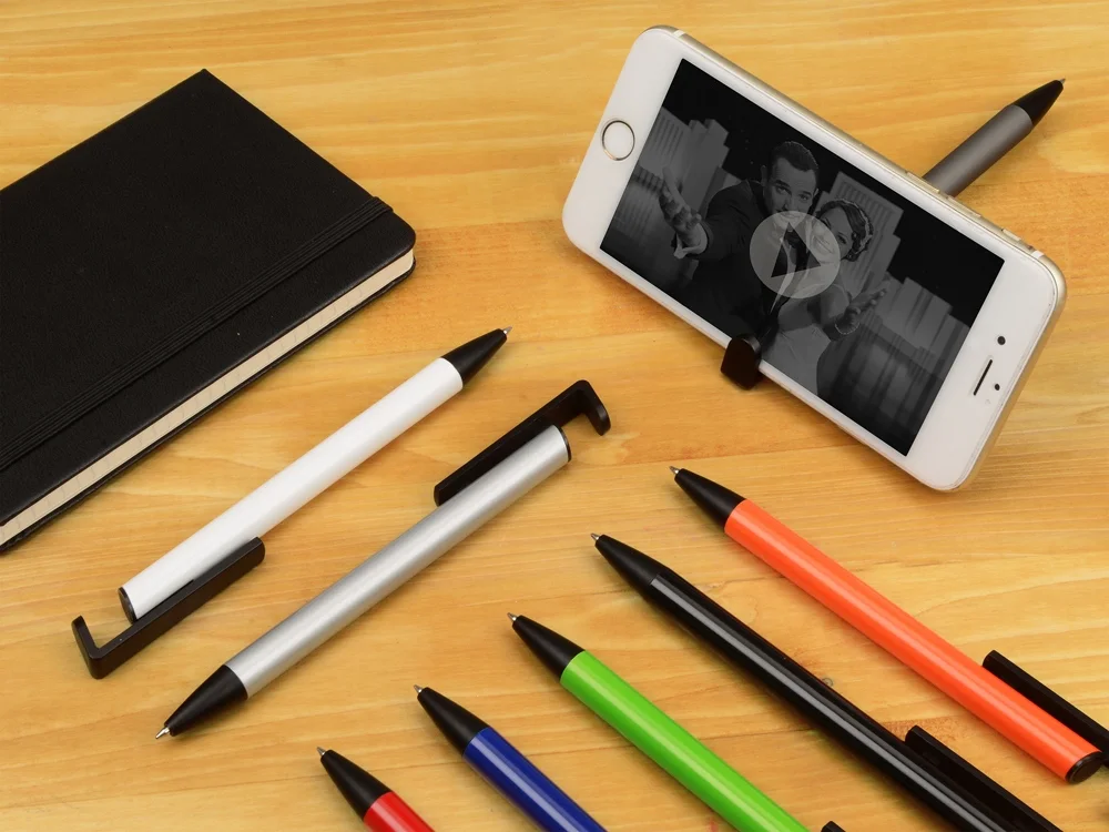 Ручка-подставка шариковая «Кипер Металл», зеленое яблоко/черный - фото 6