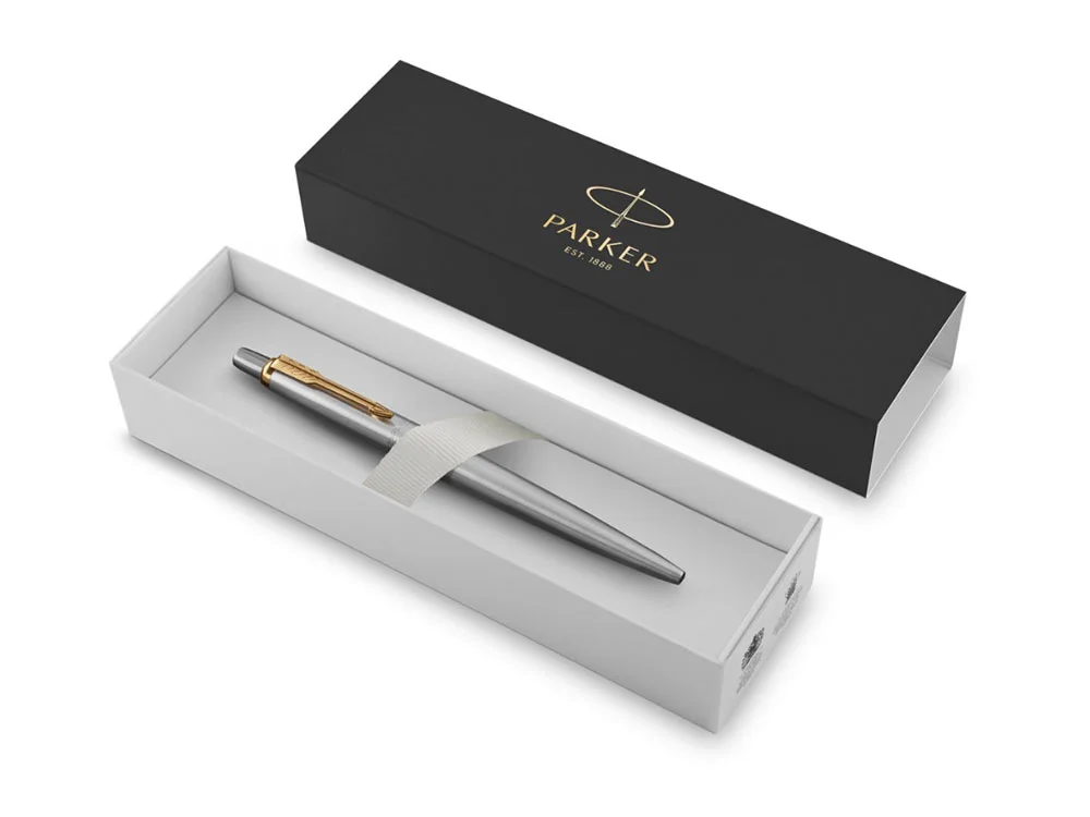 Ручка шариковая Parker Jotter Essential серебристый/золотистый - фото 3