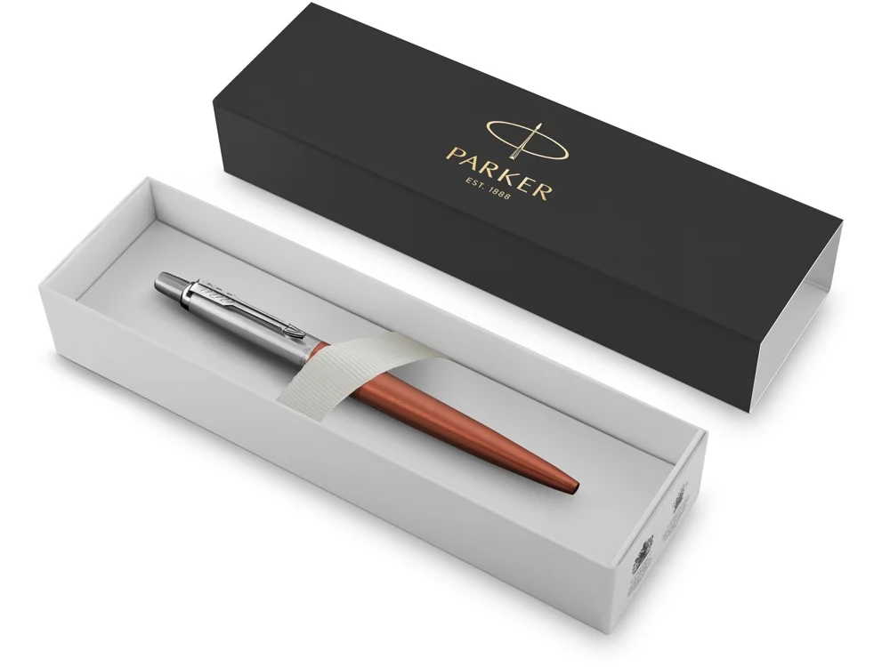 Ручка шариковая Parker Jotter Essential оранжевый серебристый - фото 2