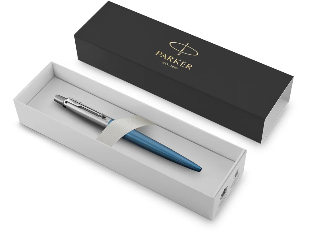 Ручка шариковая Parker Jotter Essential голубой/серебристый - фото 2