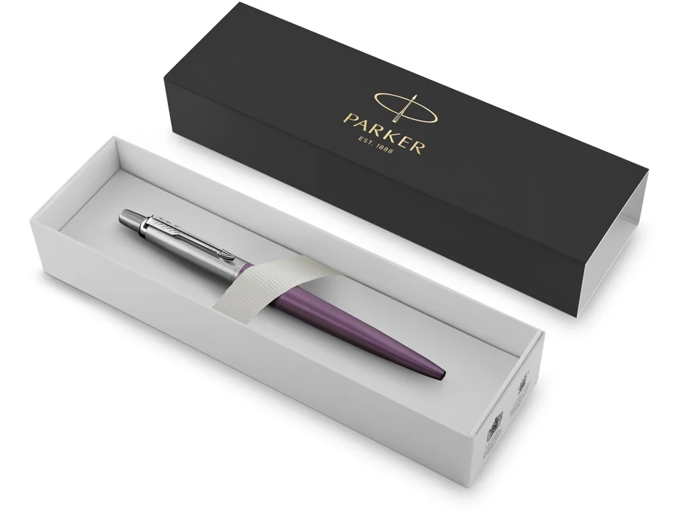Ручка шариковая Parker Jotter Essential фиолетовый/серебристый - фото 3