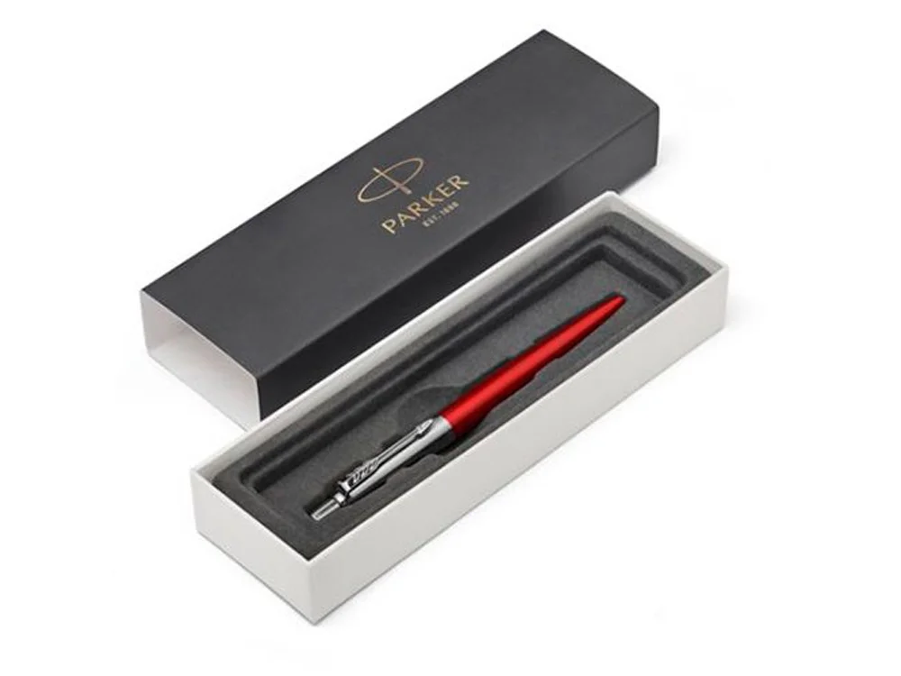 Ручка шариковая Parker Jotter Essential красный/серебристый - фото 3