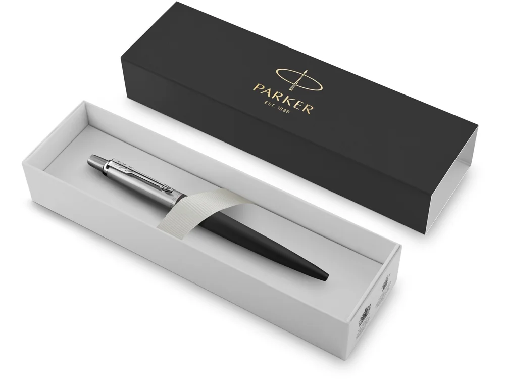 Ручка шариковая Parker Jotter Essential черный/серебристый - фото 3