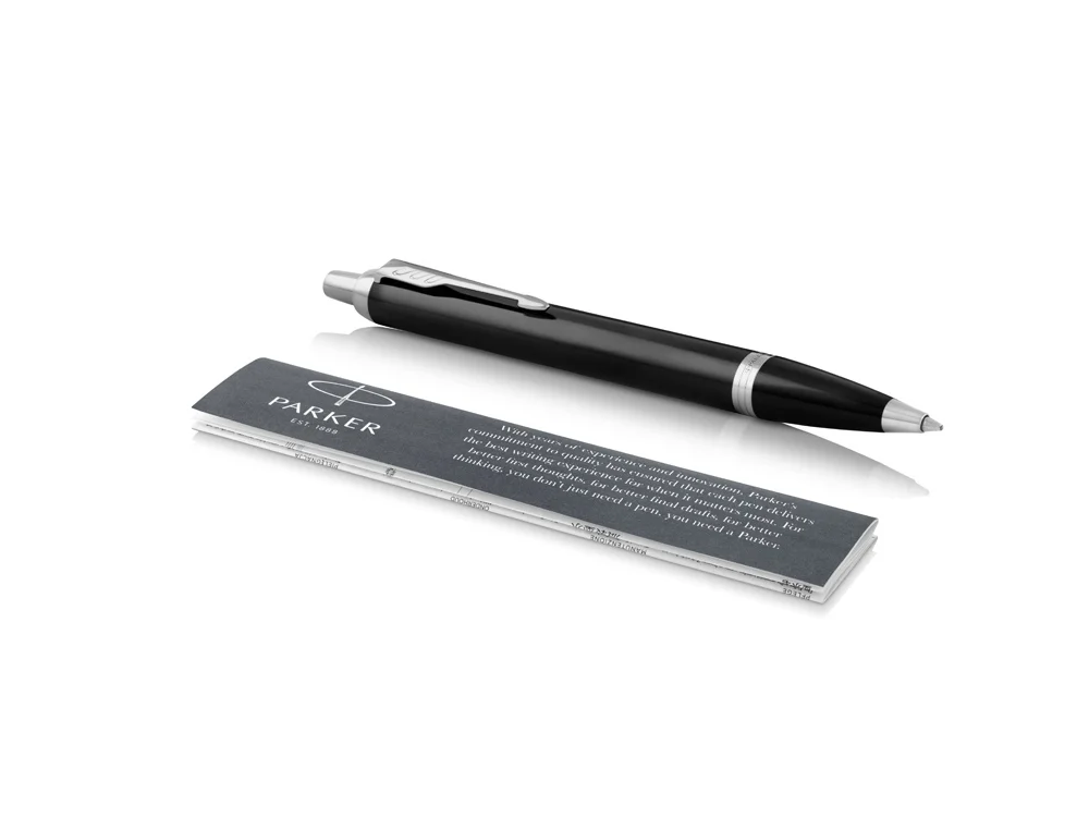 Ручка шариковая Parker IM Core Black CT черный глянцевый/серебристый - фото 2