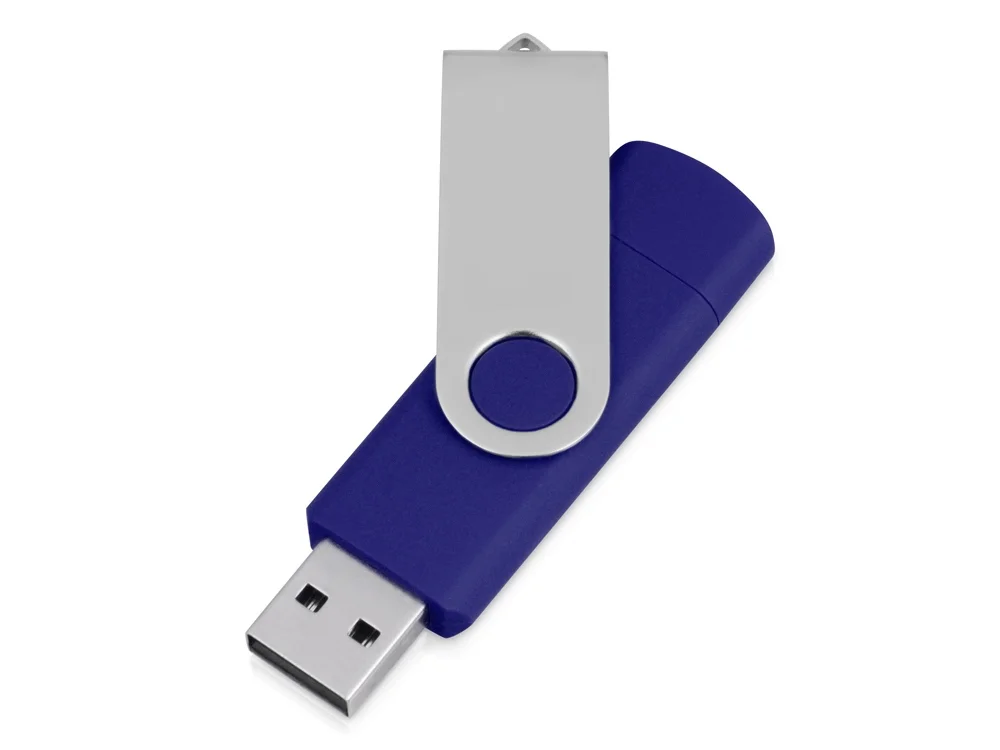 USB/micro USB-флешка на 16 Гб Квебек OTG синий 16Gb - фото 2