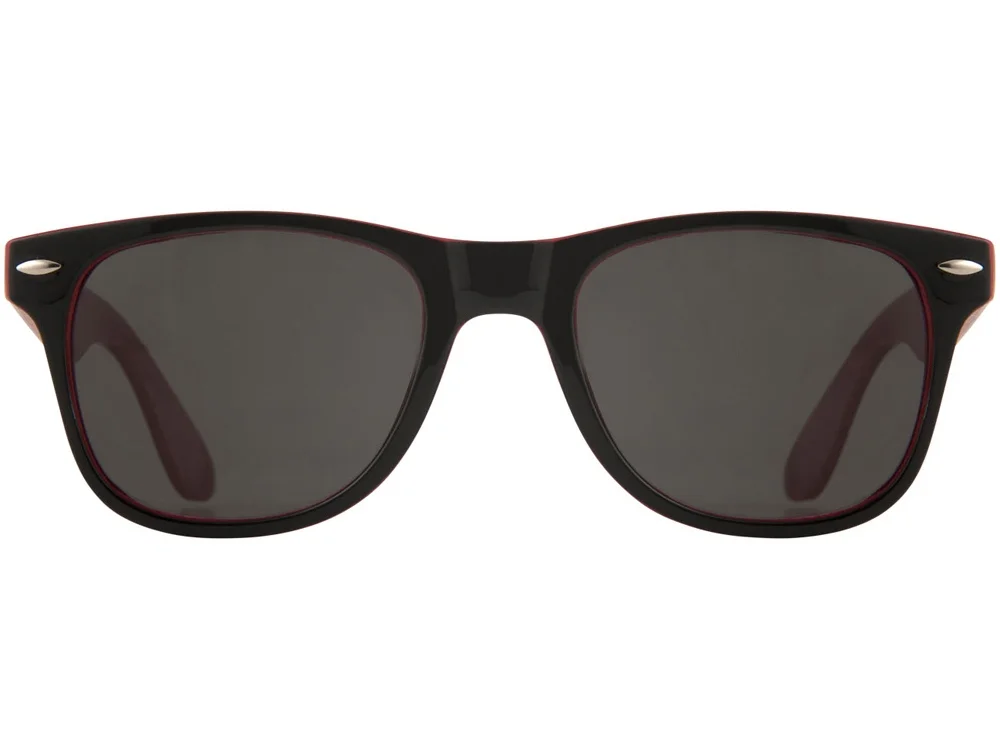 Очки солнцезащитные «Sun Ray» с цветной вставкой, красный/черный - фото 2