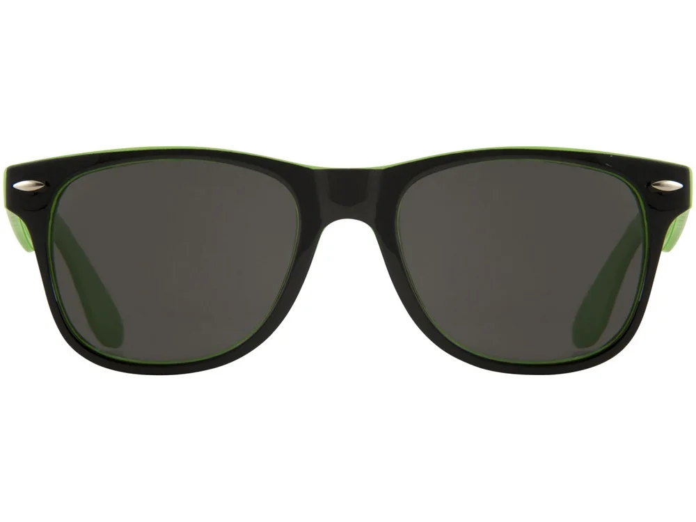 Очки солнцезащитные «Sun Ray» с цветной вставкой, лайм/черный - фото 2