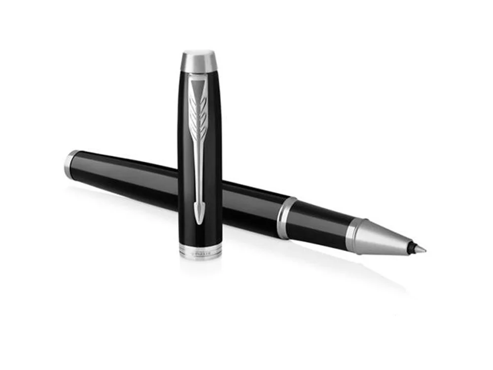 Ручка роллер Parker IM Core Black CT черный глянцевый/серебристый - фото 4