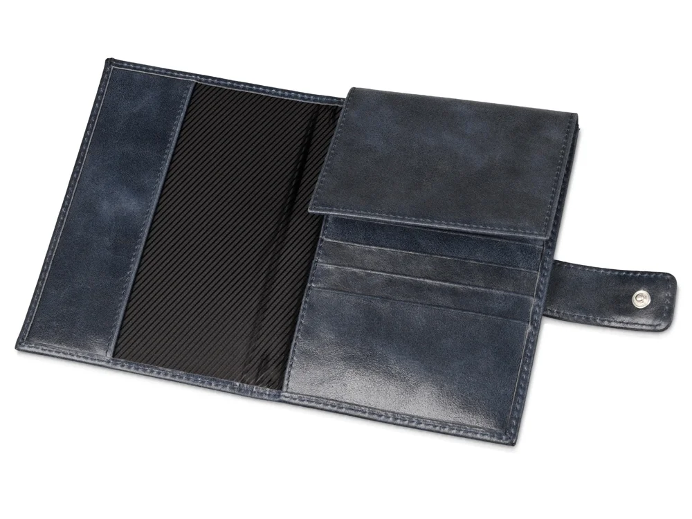 Бумажник путешественника Druid с отделением для паспорта темно-синий - фото 2