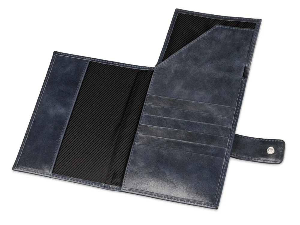 Бумажник путешественника Druid с отделением для паспорта темно-синий - фото 3