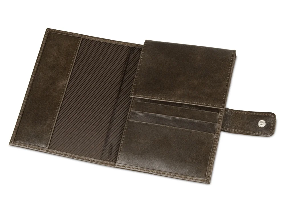 Бумажник путешественника Druid с отделением для паспорта коричневый - фото 2