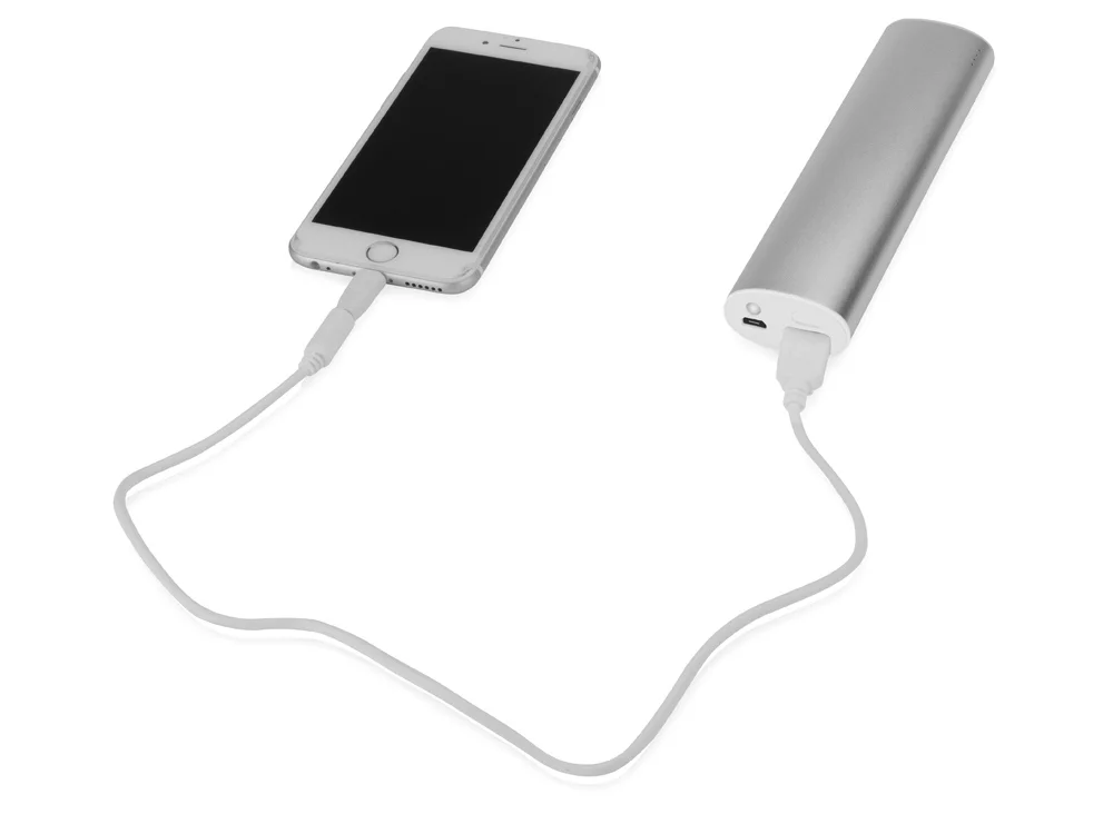 Внешний аккумулятор Спайк 8000 mAh серебристый/белый - фото 3