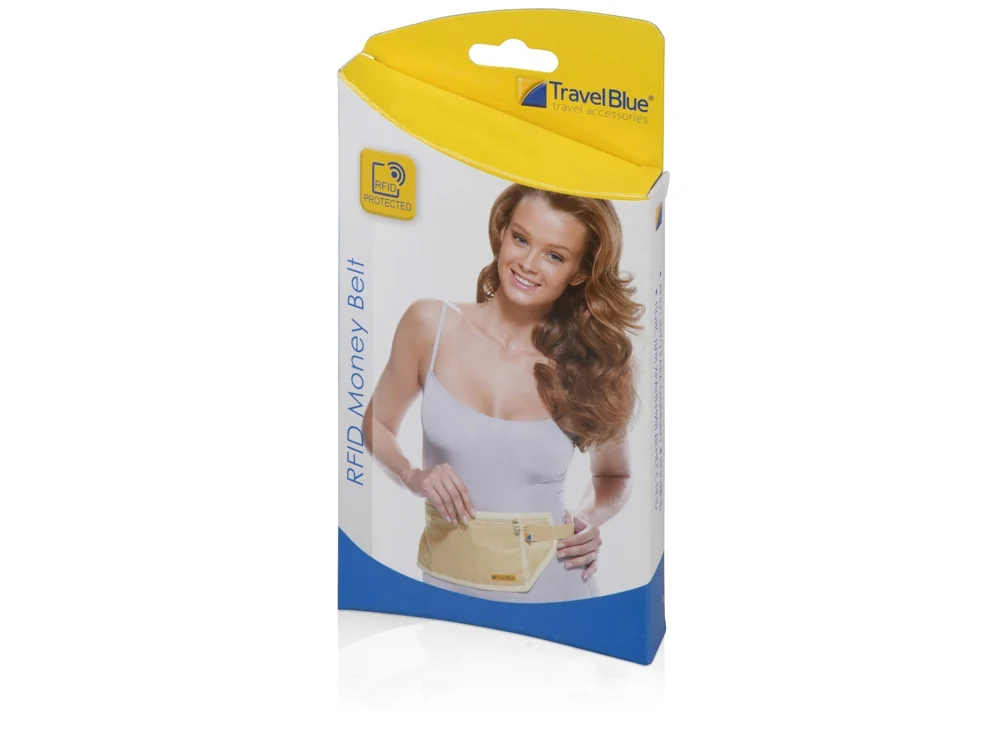 Сумка-кошелек на пояс c RFID защитой бежевый - фото 8