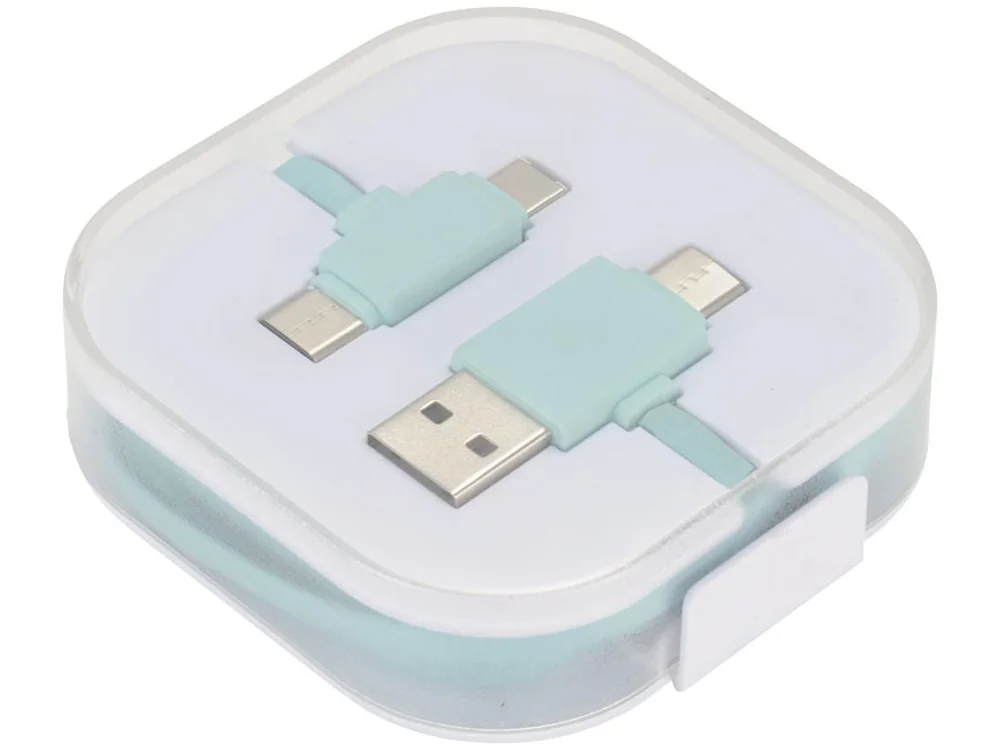 Цветной зарядный кабель мятный - фото 2