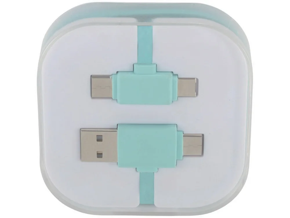 Цветной зарядный кабель мятный - фото 3