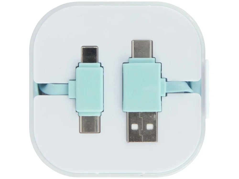 Цветной зарядный кабель мятный - фото 4