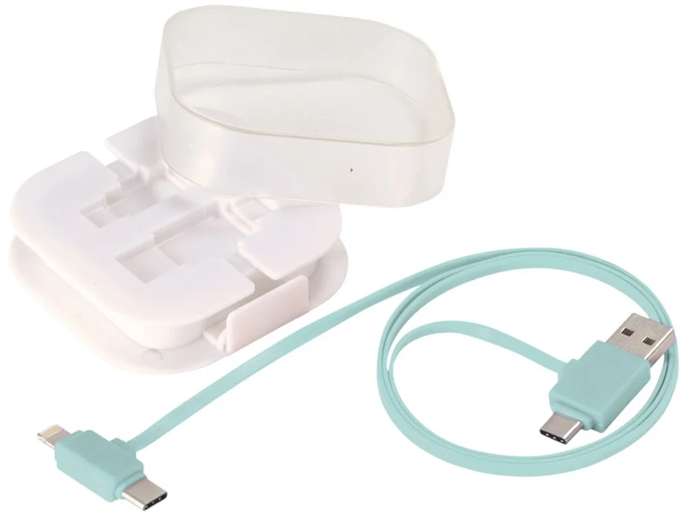 Цветной зарядный кабель мятный - фото 6