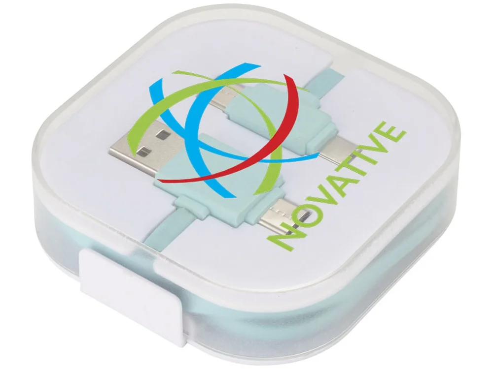 Цветной зарядный кабель мятный - фото 7