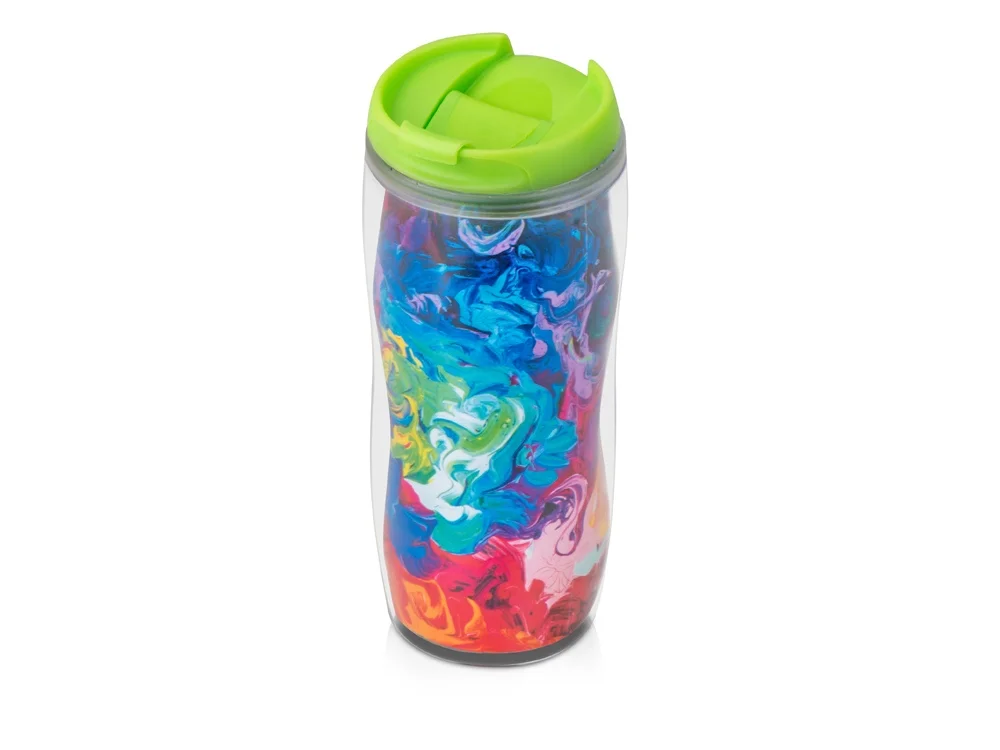 Термокружка Mony прозрачный/зеленый 400 мл - фото 2