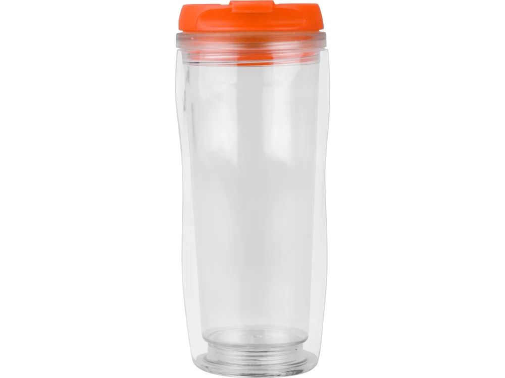 Термокружка Mony прозрачный/оранжевый 400 мл - фото 4