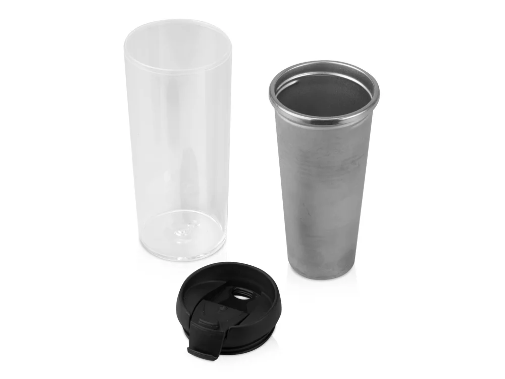 Термокружка Remix прозрачный/черный 400 мл - фото 3