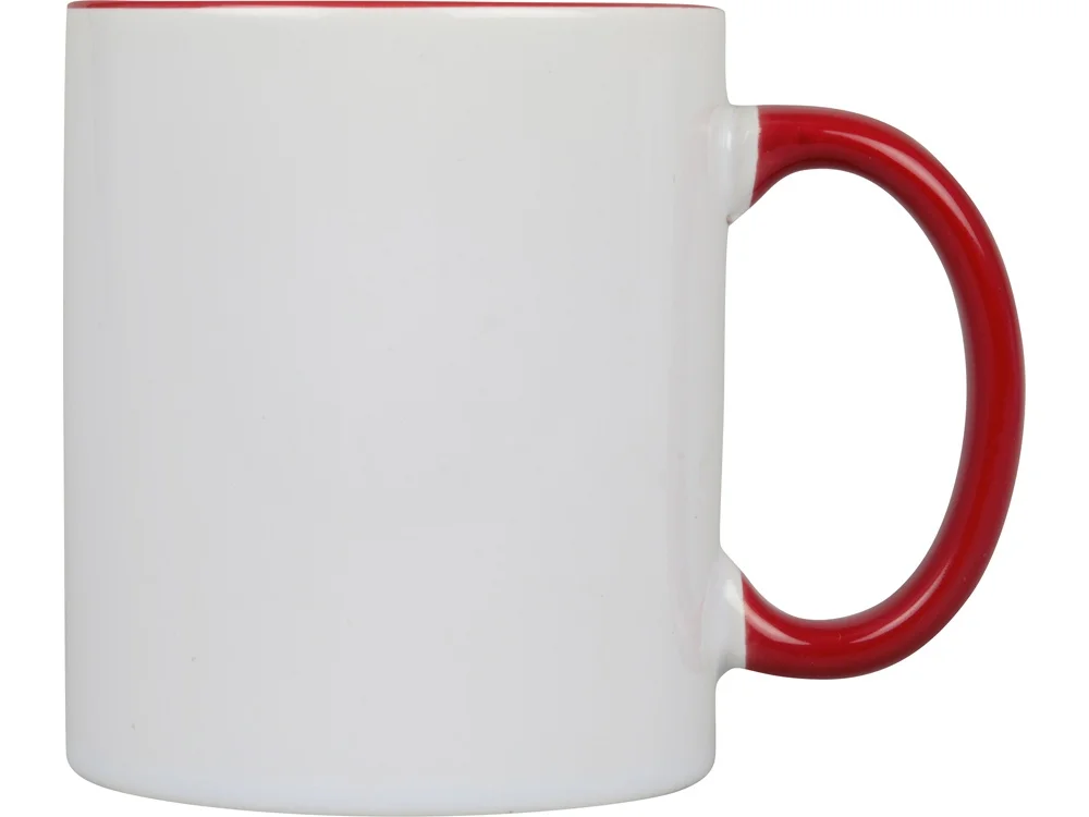 Кружка Sublime Color для сублимации белый/красный 320 мл - фото 2