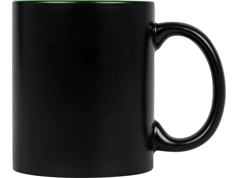 Кружка с покрытием для гравировки «Subcolor BLK», черный/зеленое яблоко, 320 мл - фото 3