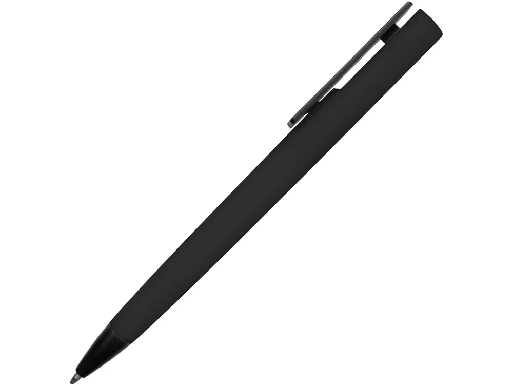 Ручка пластиковая soft-touch шариковая Taper черный - фото 3