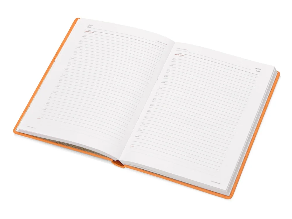 Ежедневник недатированный А5 «Velvet», оранжевый, A5 - фото 2