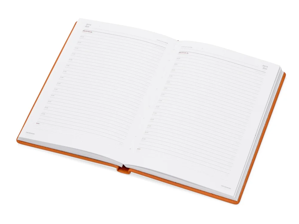 Ежедневник недатированный А5 «Velvet», оранжевый флуор, A5 - фото 2