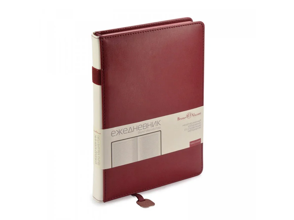 Ежедневник недатированный А5 «Polo», бордовый - фото 2