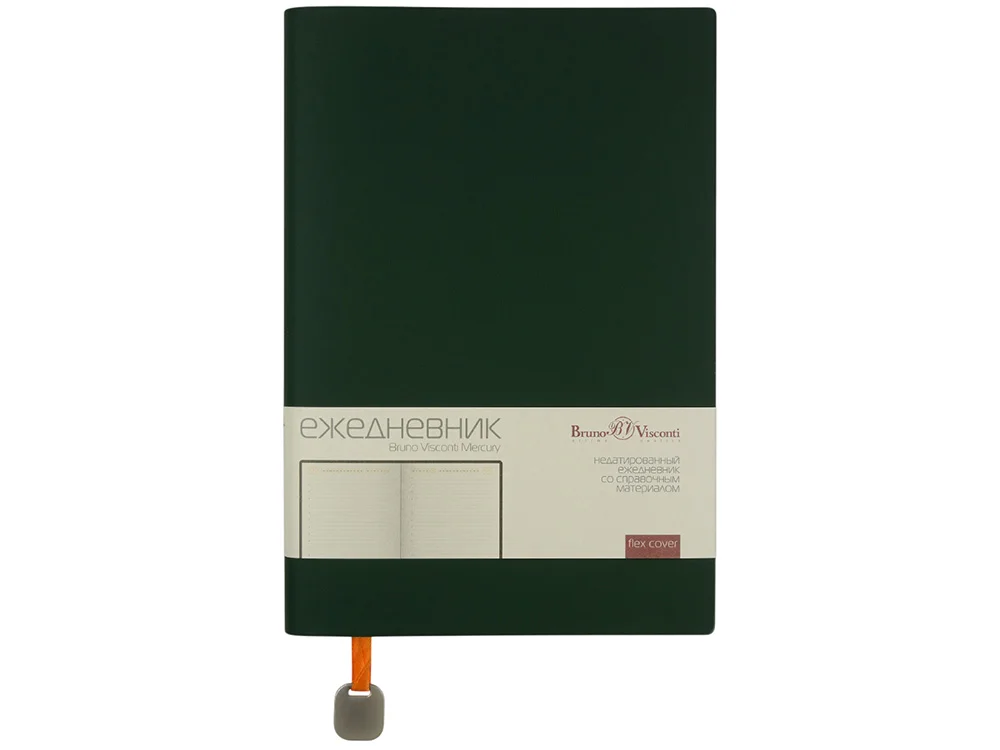 Ежедневник недатированный А5 «Mercury», зеленый - фото 3