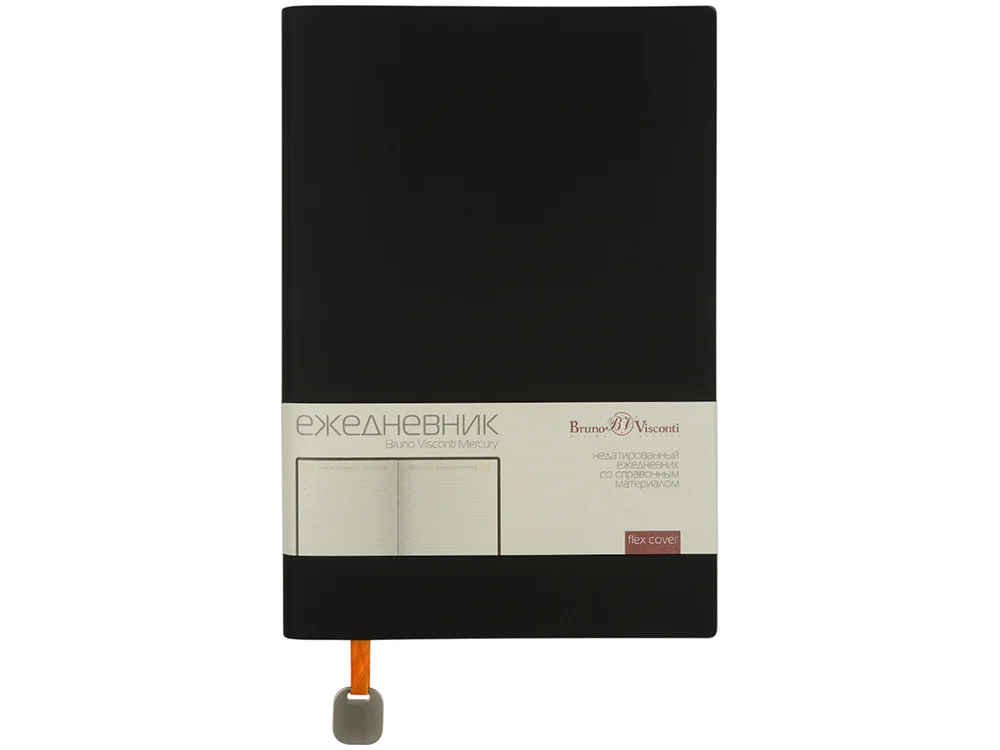 Ежедневник недатированный А5 Mercury черный - фото 3
