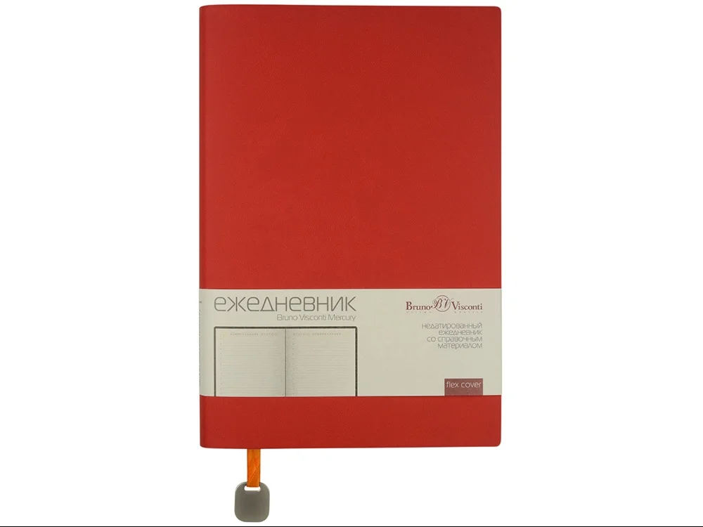 Ежедневник недатированный А5 «Mercury», красный - фото 3