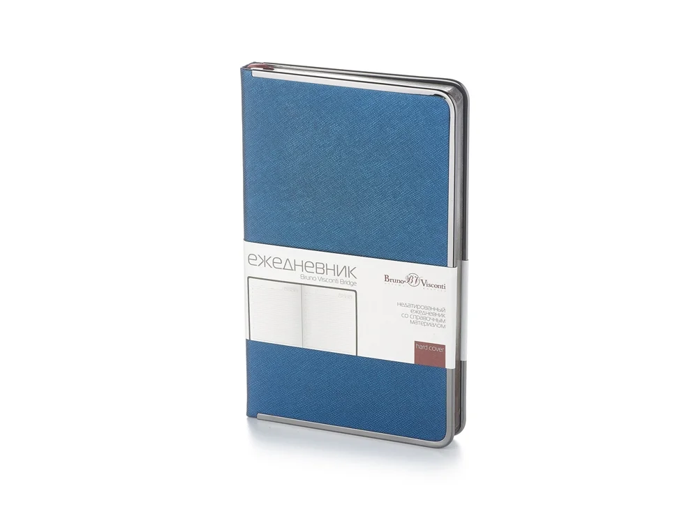 Ежедневник недатированный А5 «Bridge», синий/серебристый - фото 13