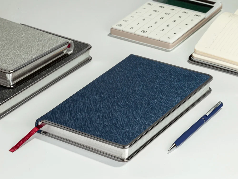 Ежедневник недатированный А5 «Bridge», синий/серебристый - фото 6