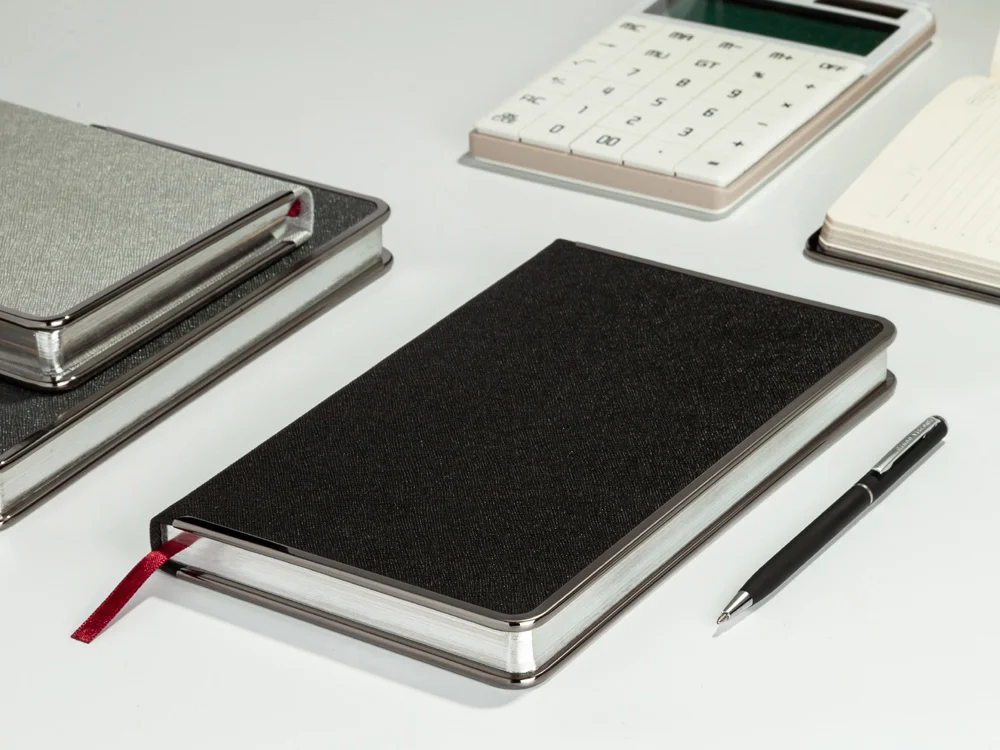 Ежедневник недатированный А5 «Bridge», черный/серебристый - фото 6