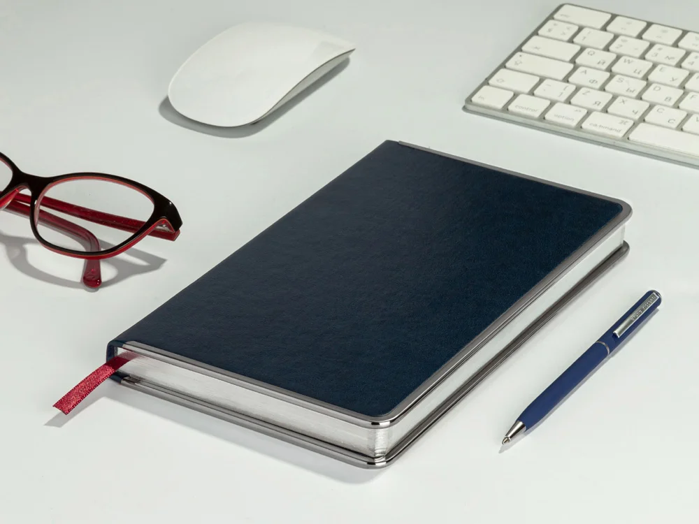 Ежедневник недатированный А5 «Chelsea», синий/серебристый - фото 4