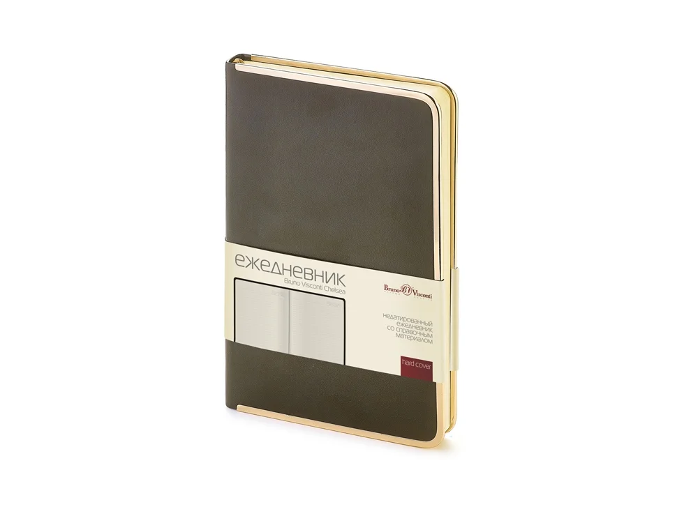 Ежедневник недатированный А5 «Chelsea», серый/золотистый - фото 7