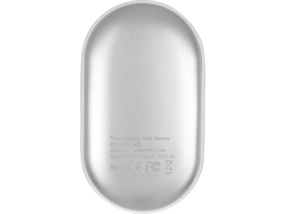 Внешний аккумулятор с функцией обогрева Handy 4400 mAh серебристый - фото 6