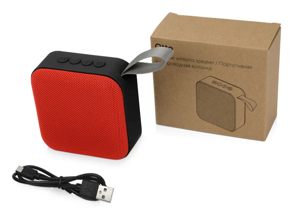 Портативная колонка Otto красный/черный - фото 6