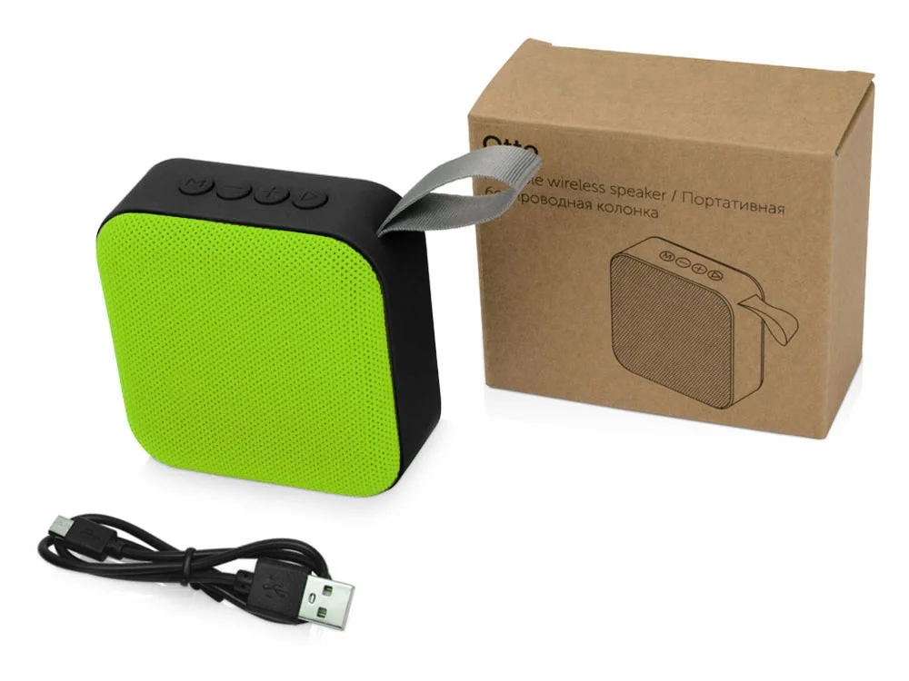 Портативная колонка «Otto», зеленое яблоко/черный - фото 6