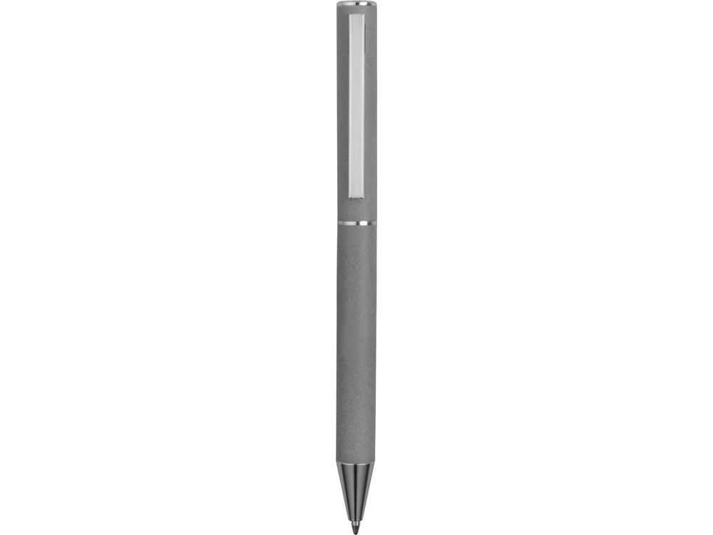 Ручка металлическая шариковая Stone soft-touch серый/серебристый - фото 2
