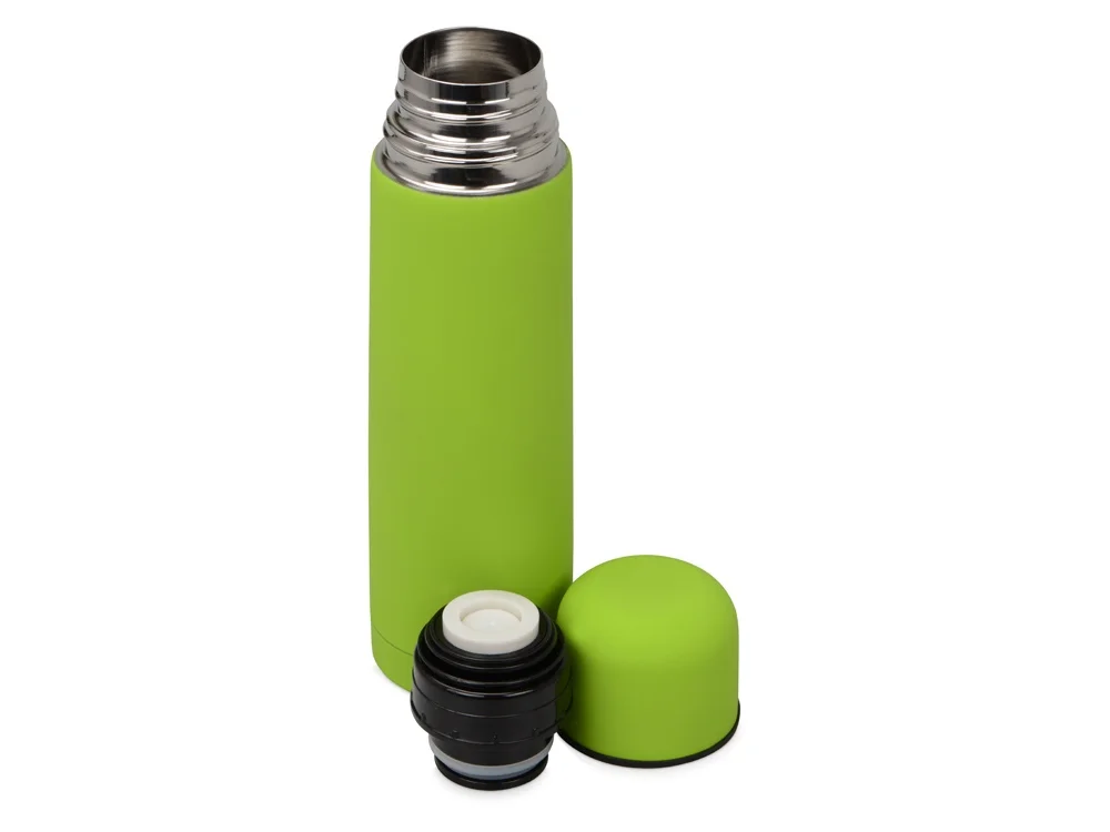 Термос Ямал Soft Touch с чехлом зеленое яблоко матовый 500 мл - фото 4