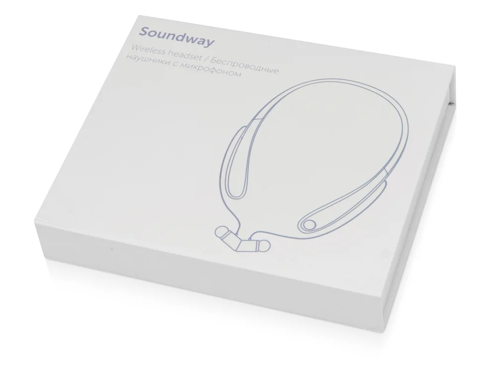 Беспроводные наушники с микрофоном Soundway черный/белый - фото 9