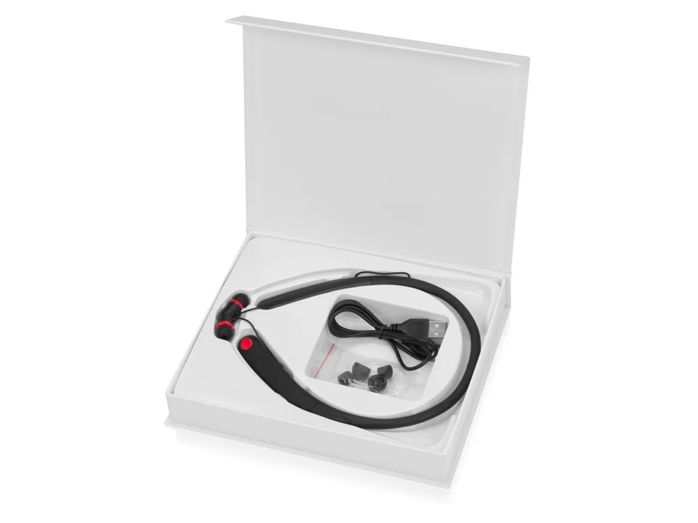 Беспроводные наушники с микрофоном Soundway черный/красный - фото 5