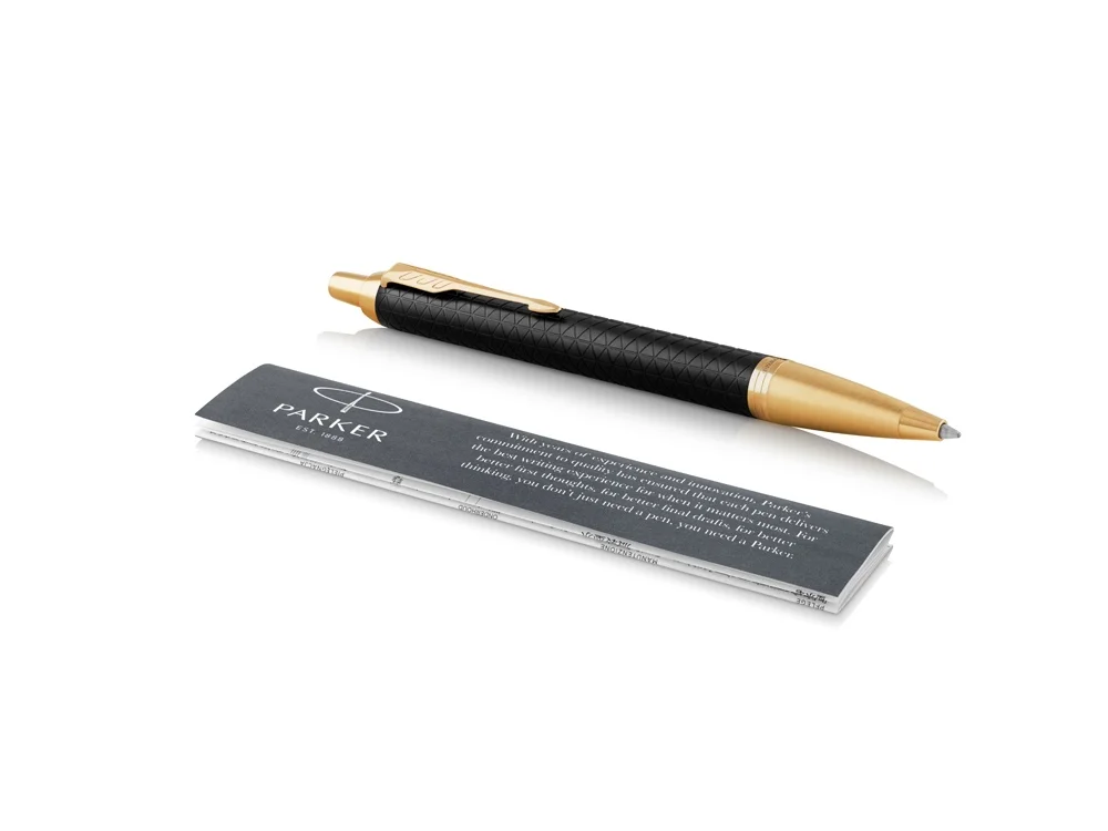 Ручка шариковая Parker IM Premium черный золотистый - фото 2
